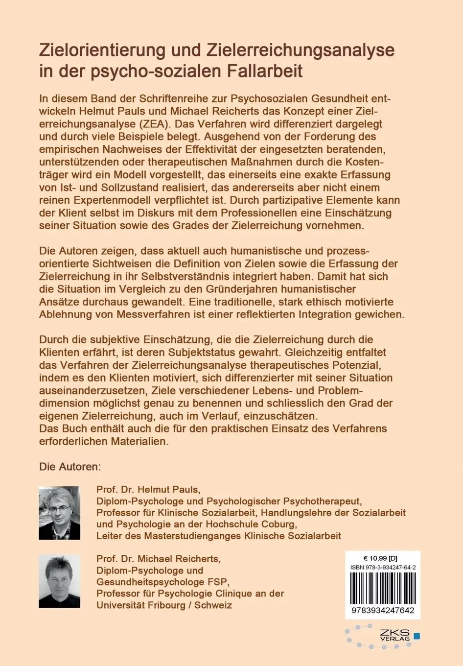 Rückseite: 9783934247642 | Zielorientierung und Zielerreichungsanalyse in der psycho-sozialen...