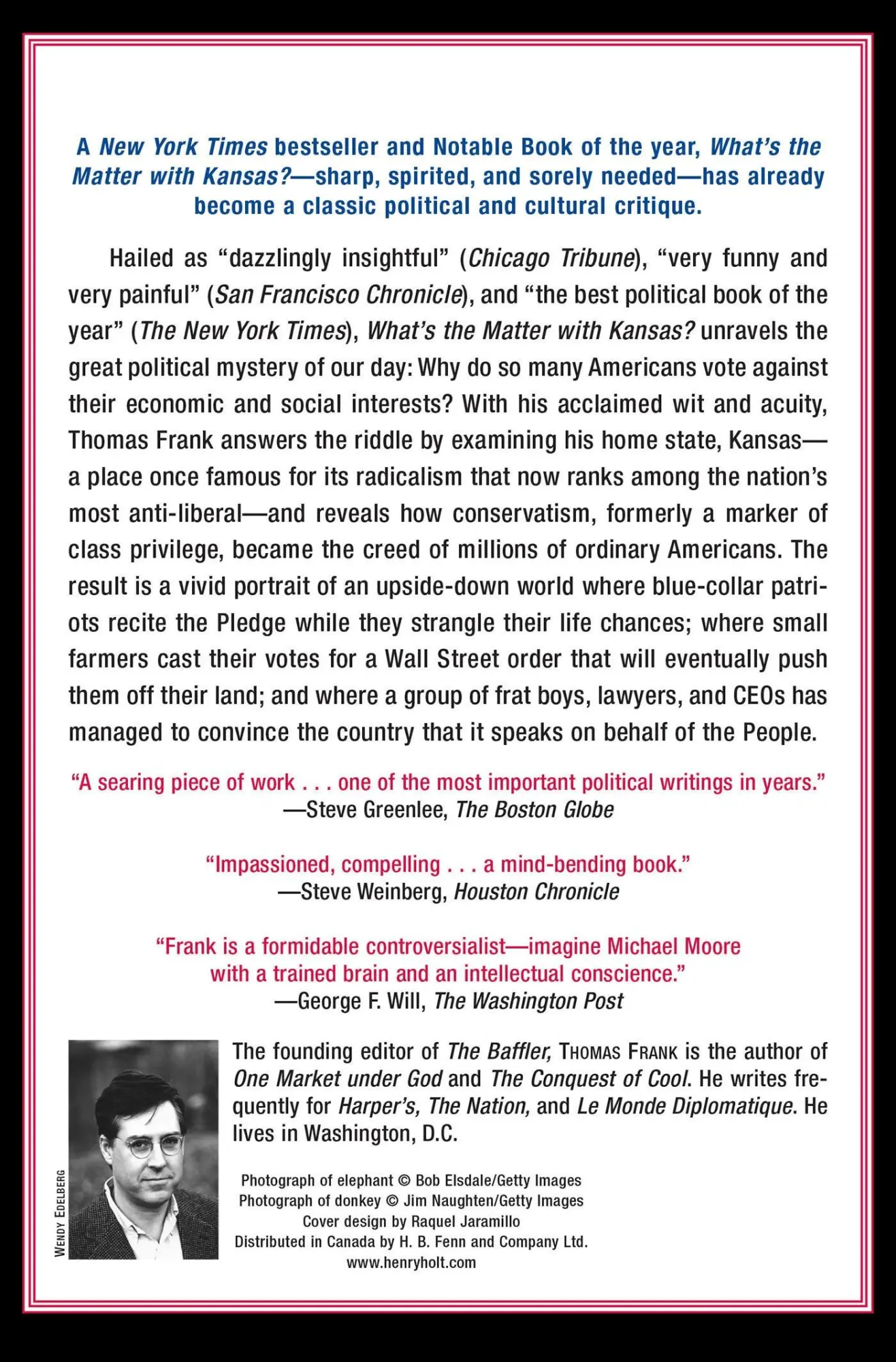 Rückseite: 9780805077742 | What's the Matter with Kansas? | Thomas Frank | Taschenbuch | Englisch