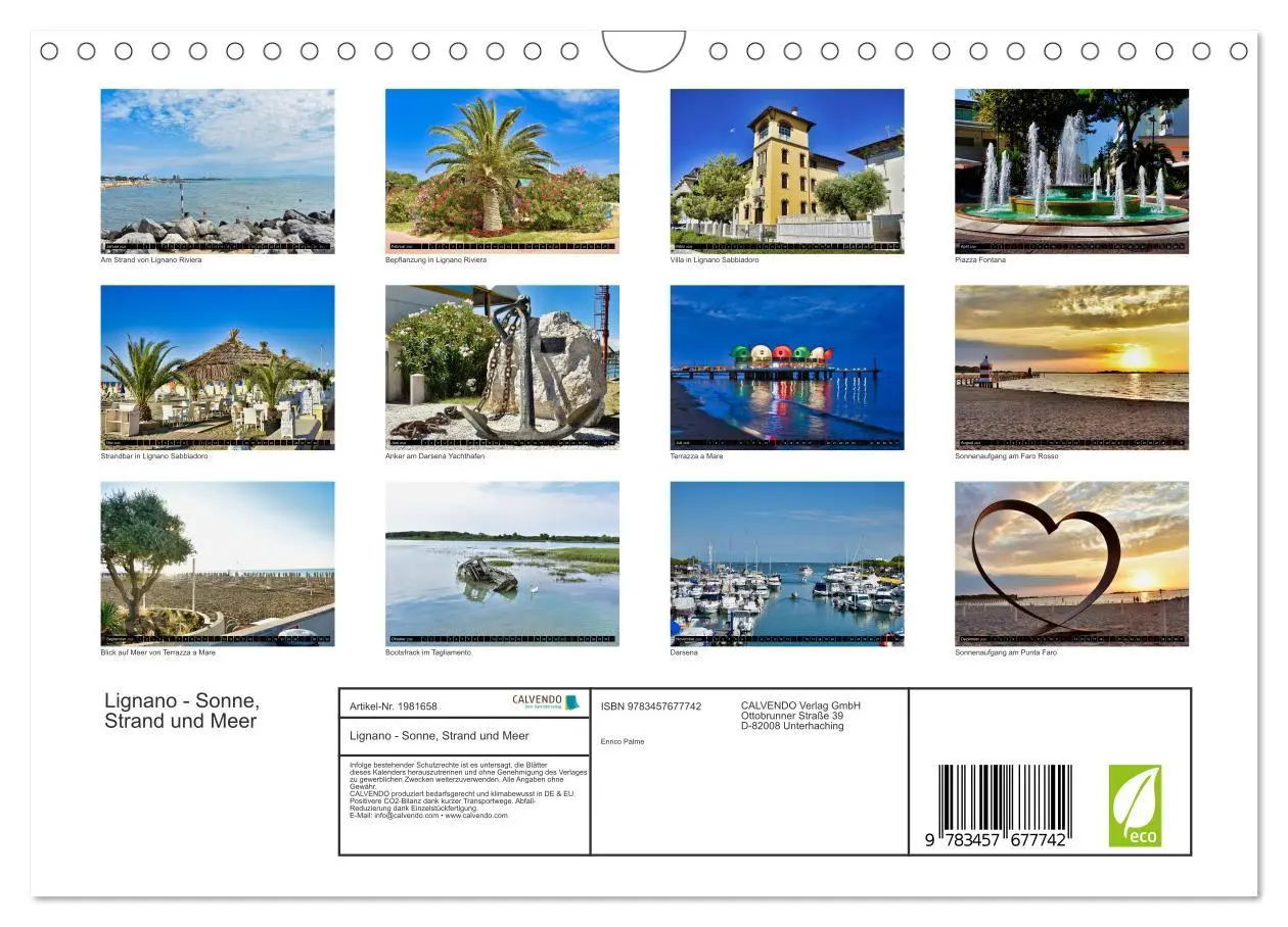 Bild: 9783457677742 | Lignano - Sonne, Strand und Meer (Wandkalender 2026 DIN A4 quer),...
