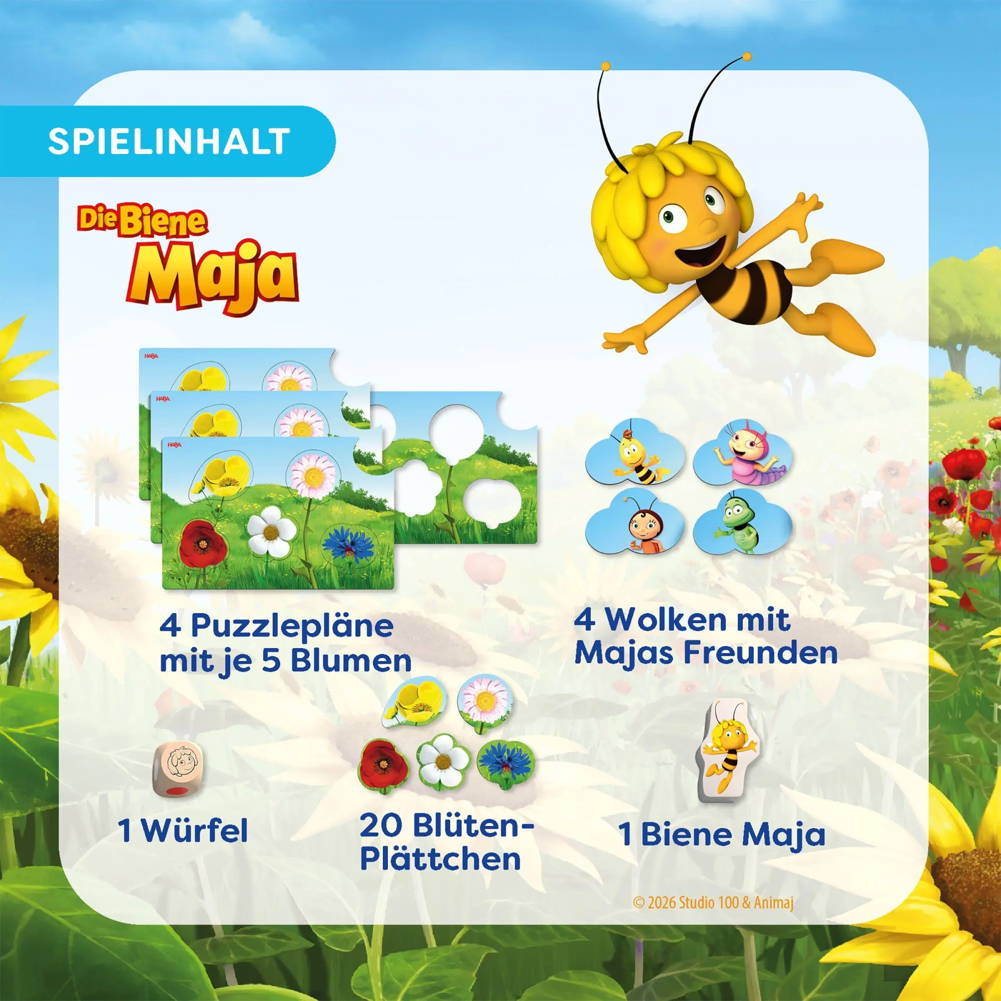 Bild: 4010168297842 | Meine ersten Spiele - Biene Maja Blumenwiese | Christiane Hüpper