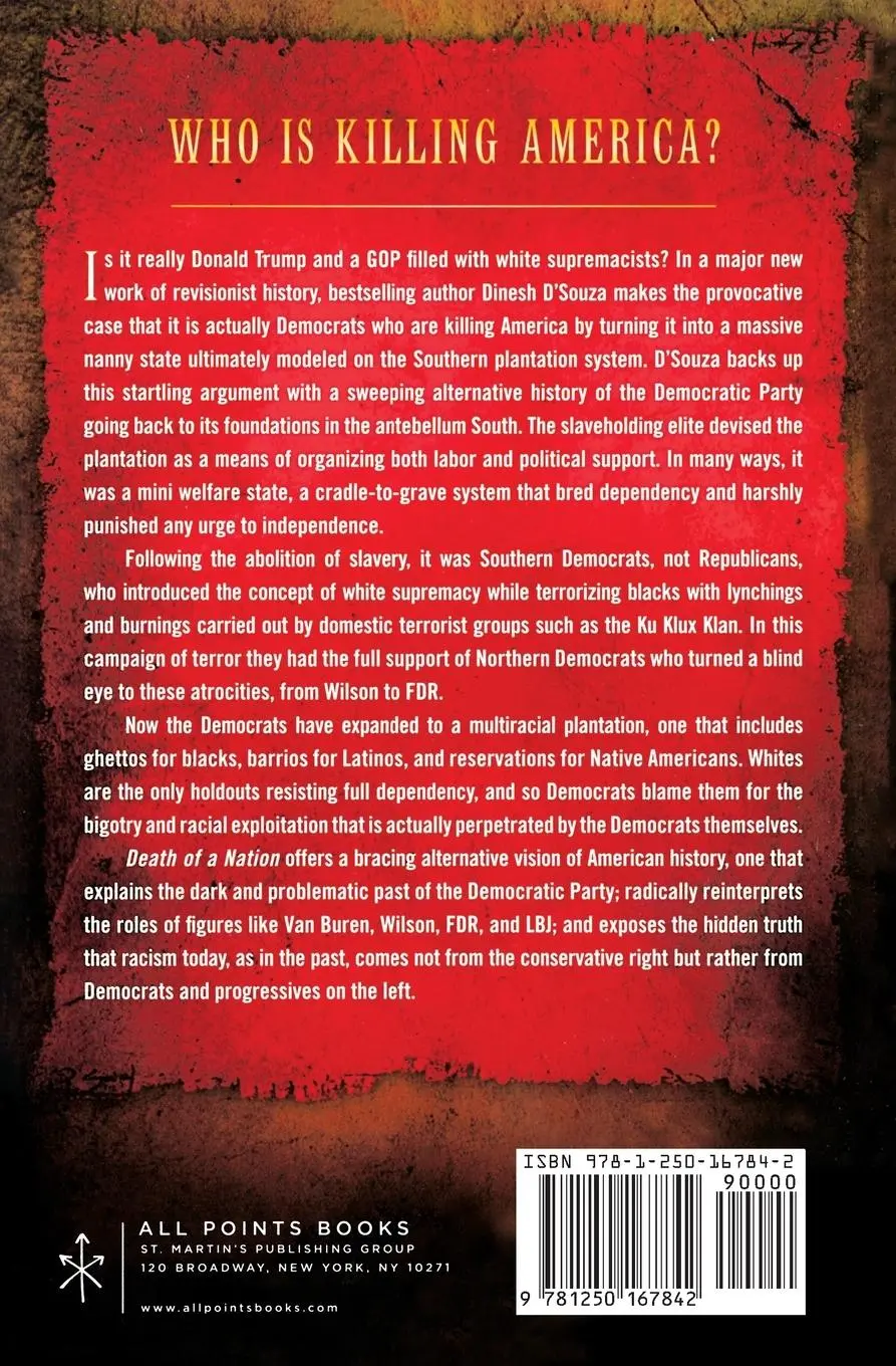 Rückseite: 9781250167842 | Death of a Nation | Dinesh D'Souza | Taschenbuch | Englisch | 2019