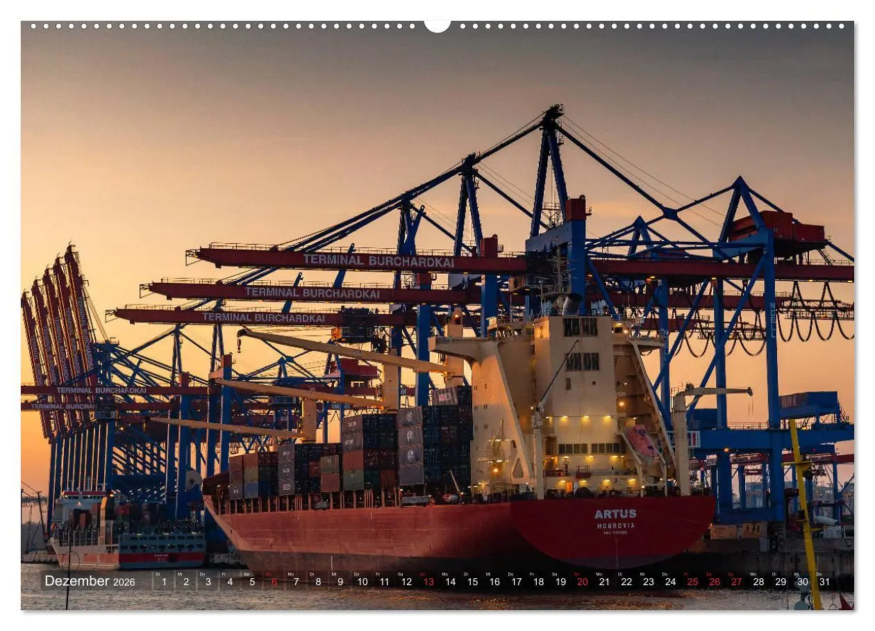 Bild: 9783457807842 | Hamburg Hafen (Wandkalender 2026 DIN A2 quer), CALVENDO Monatskalender
