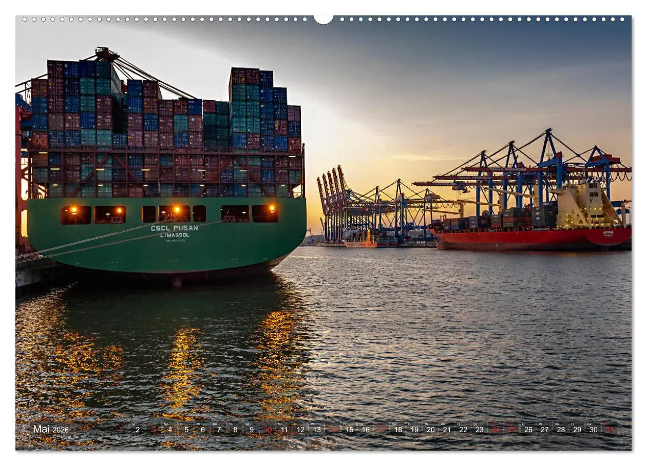 Bild: 9783457807842 | Hamburg Hafen (Wandkalender 2026 DIN A2 quer), CALVENDO Monatskalender