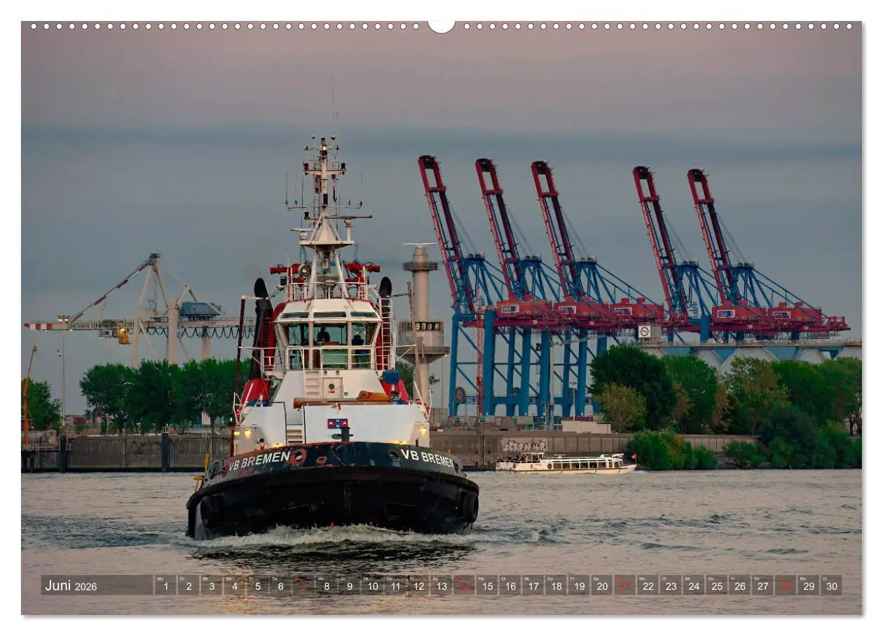 Bild: 9783457807842 | Hamburg Hafen (Wandkalender 2026 DIN A2 quer), CALVENDO Monatskalender