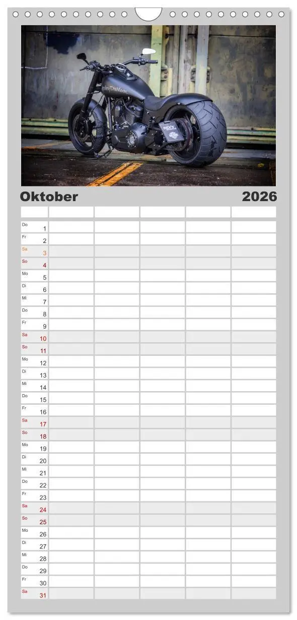 Bild: 9783516517842 | Familienplaner 2026 - Exklusive Best of Fat Ass Custombike Edition,...