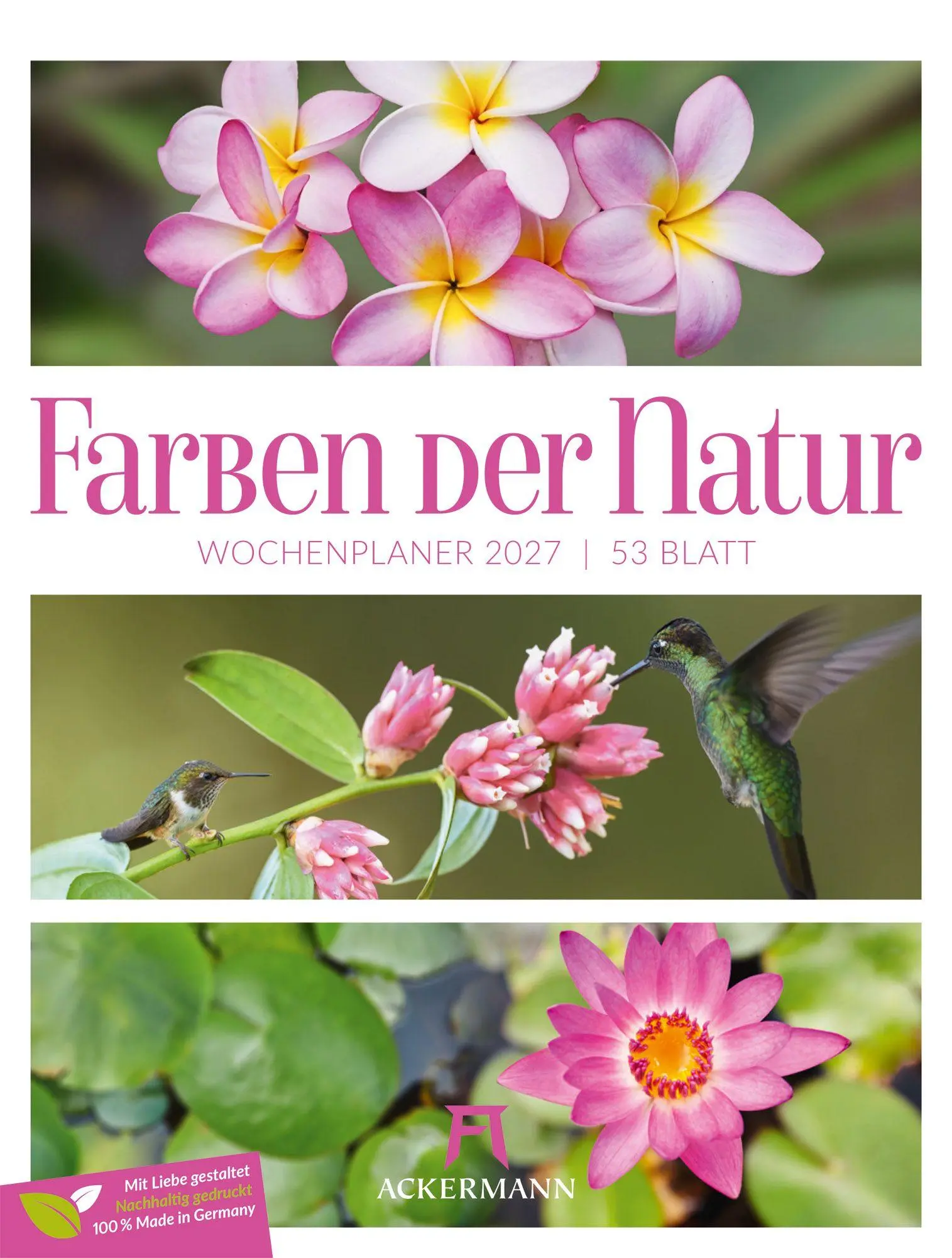 Cover: 9783838427942 | Farben der Natur Wochenplaner Kalender 2027 | GmbH | Kalender | 56 S.