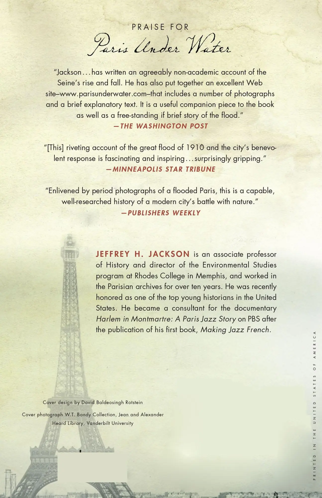 Rückseite: 9780230108042 | PARIS UNDER WATER | Jeffrey H. Jackson | Taschenbuch | Englisch | 2011