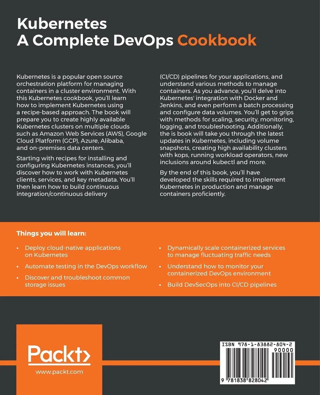 Rückseite: 9781838828042 | Kubernetes- A Complete DevOps Cookbook | Murat Karslioglu | Buch