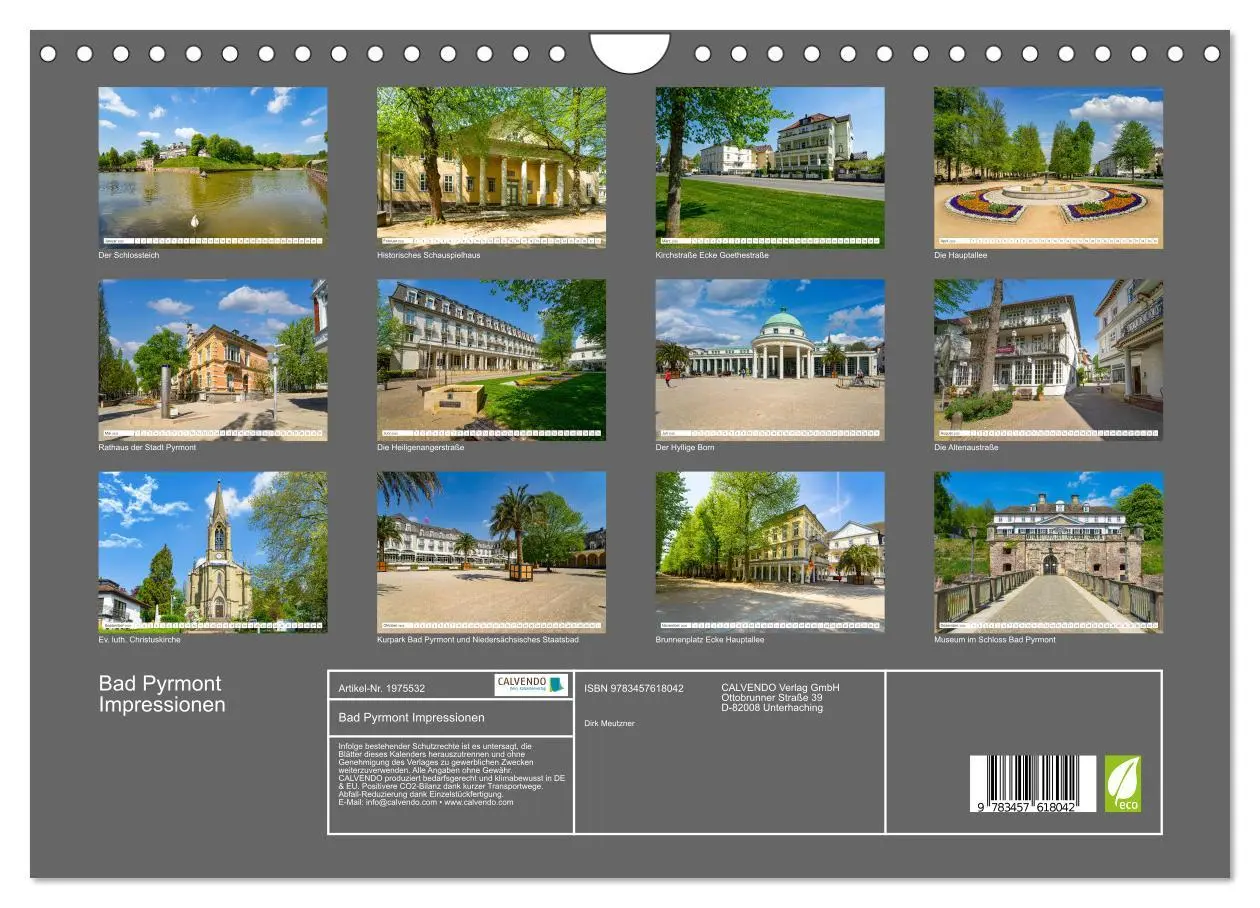 Bild: 9783457618042 | Bad Pyrmont Impressionen (Wandkalender 2026 DIN A4 quer), CALVENDO...