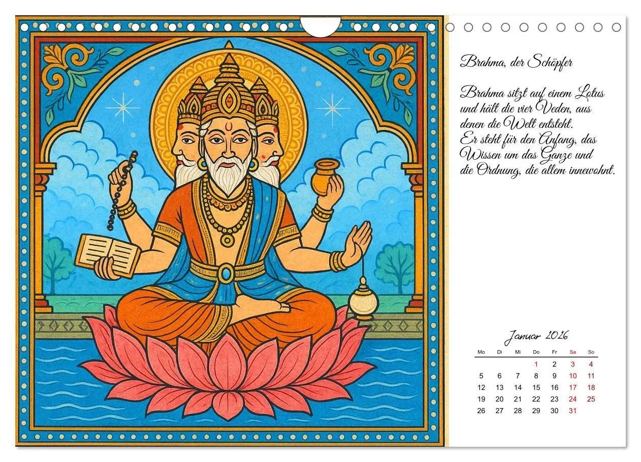 Bild: 9783516708042 | Götterwelten des Hinduismus (Wandkalender 2026 DIN A4 quer),...