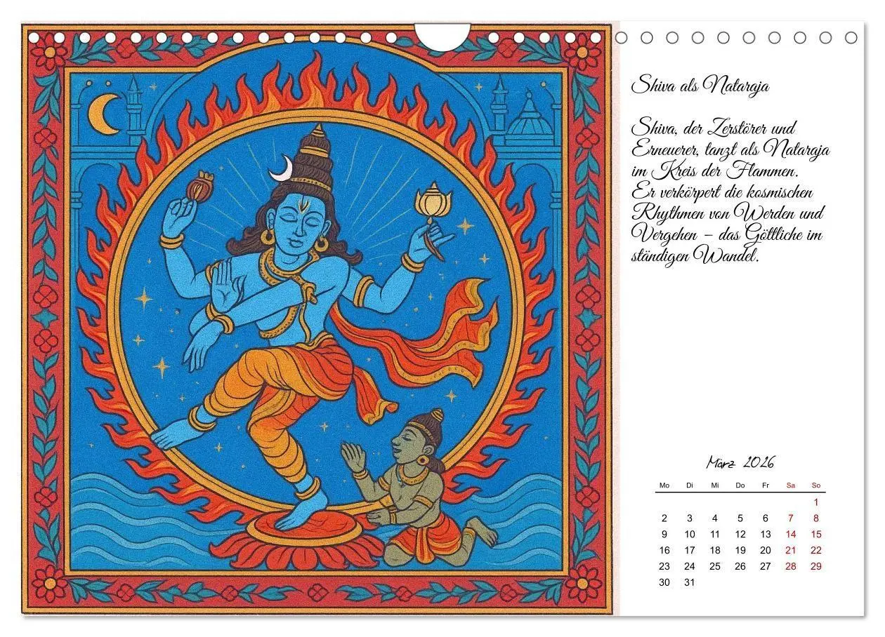 Bild: 9783516708042 | Götterwelten des Hinduismus (Wandkalender 2026 DIN A4 quer),...