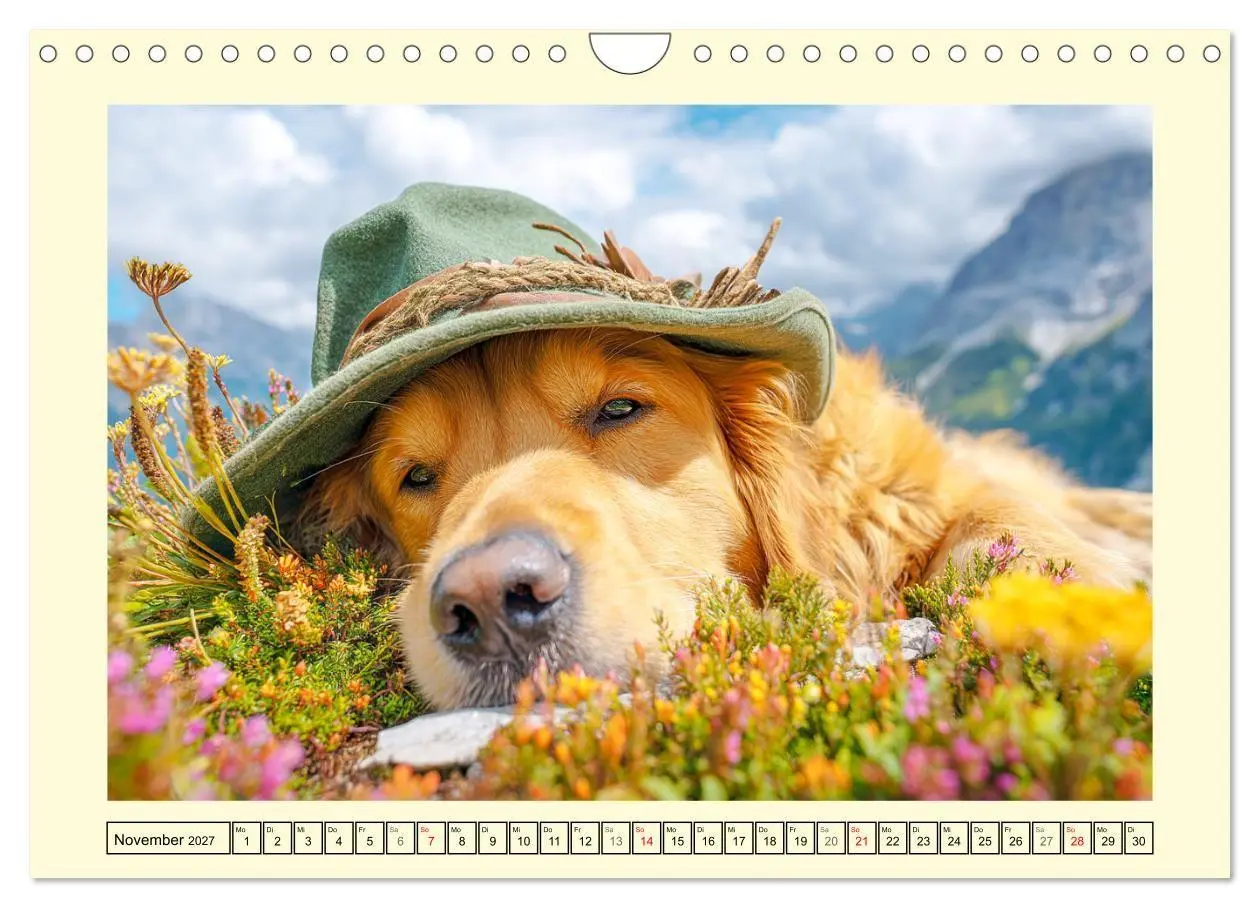 Bild: 9783516948042 | Golden Retriever. Treue Seelenhunde in der Bergwelt (Wandkalender...