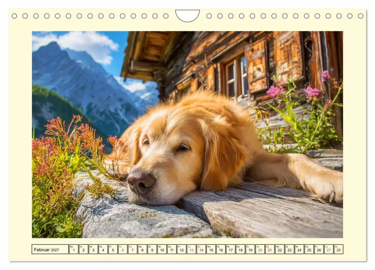 Bild: 9783516948042 | Golden Retriever. Treue Seelenhunde in der Bergwelt (Wandkalender...