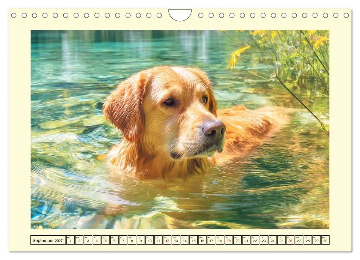Bild: 9783516948042 | Golden Retriever. Treue Seelenhunde in der Bergwelt (Wandkalender...