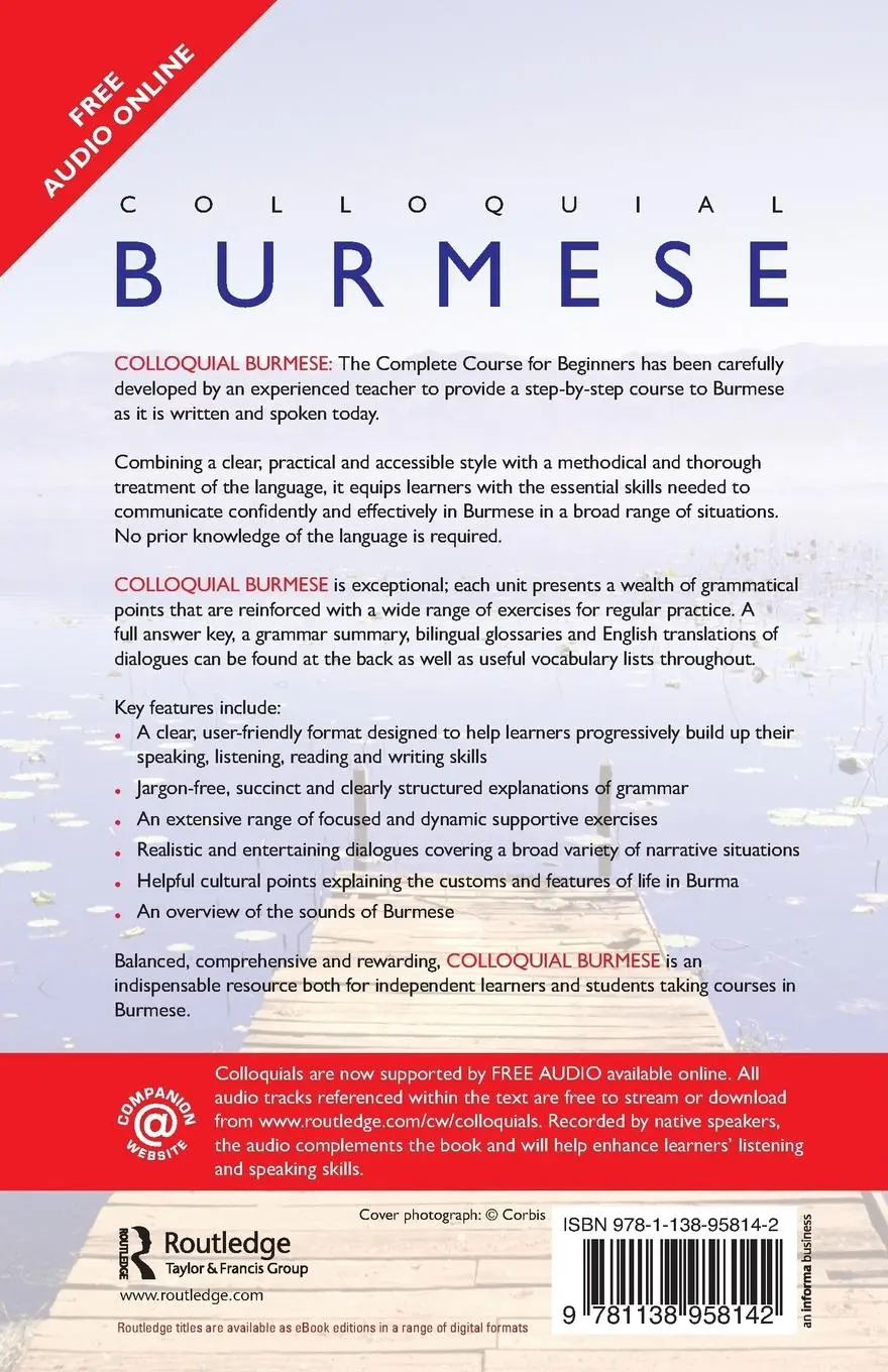 Rückseite: 9781138958142 | Colloquial Burmese | The Complete Course for Beginners | Tun (u. a.)