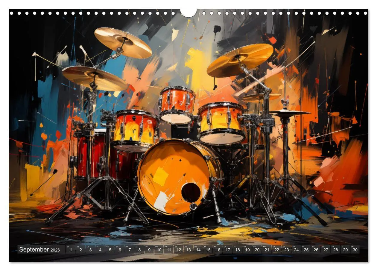 Bild: 9783457468142 | Taktvolle Kunst: Der bunte Schlagzeugkalender (Wandkalender 2026...