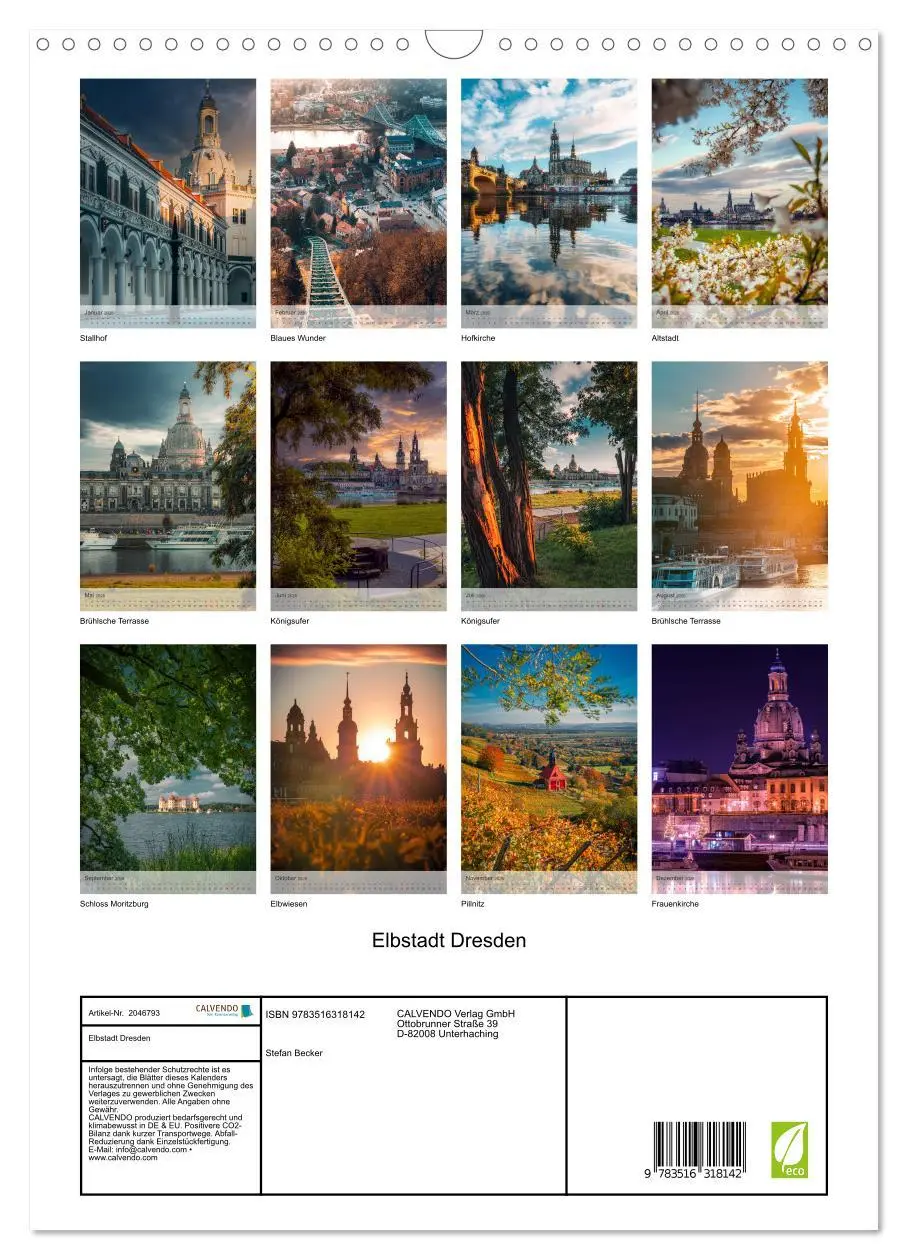Bild: 9783516318142 | Elbstadt Dresden (Wandkalender 2026 DIN A3 hoch), CALVENDO...