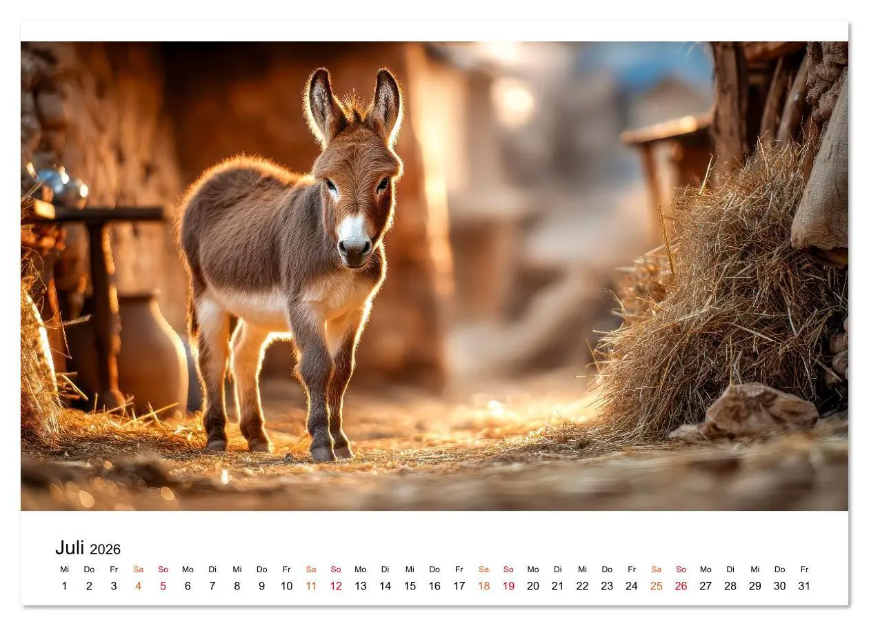 Bild: 9783516628142 | Esel - sanfte Seelen, große Ohren (Wandkalender 2026 DIN A3 quer),...