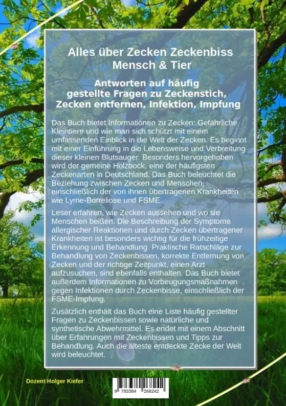 Rückseite: 9783384268242 | Alles über Zecken Zeckenbiss Mensch &amp; Tier | Holger Kiefer | Buch