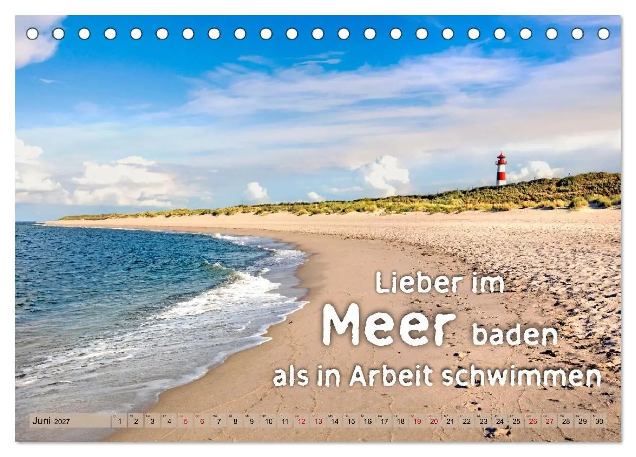 Bild: 9783569498242 | Sehnsucht zum Meer (Tischkalender 2027 DIN A5 quer), CALVENDO...