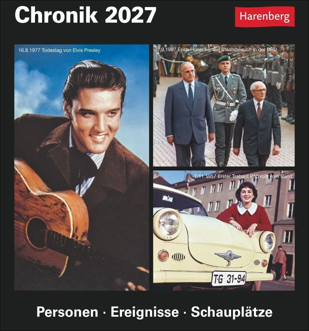 Cover: 9783840038242 | Chronik Tagesabreißkalender 2027 - Kulturkalender - Personen,...
