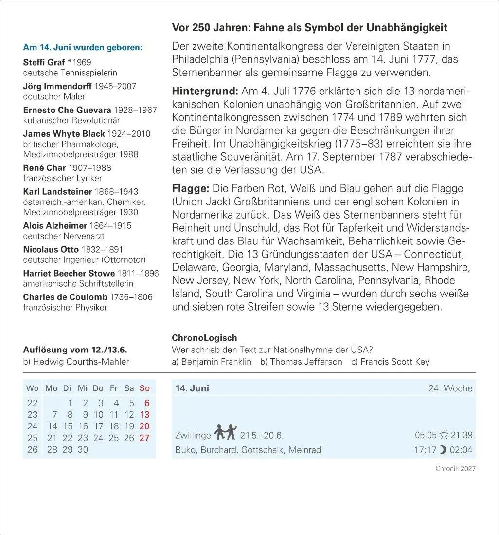Bild: 9783840038242 | Chronik Tagesabreißkalender 2027 - Kulturkalender - Personen,...