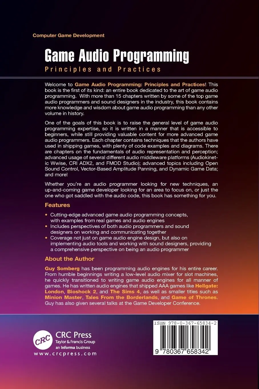 Rückseite: 9780367658342 | Game Audio Programming | Principles and Practices | Guy Somberg | Buch
