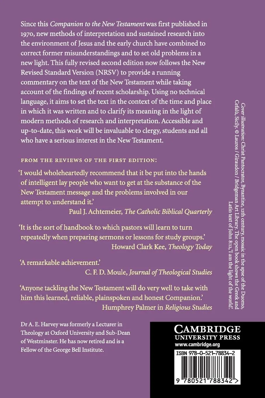 Rückseite: 9780521788342 | Companion to the New Testament 2ed | A. E. Harvey | Taschenbuch | 2004