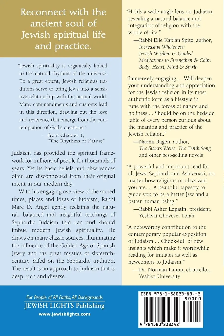 Rückseite: 9781580238342 | The Rhythms of Jewish Living | Rabbi Marc D. Angel | Taschenbuch