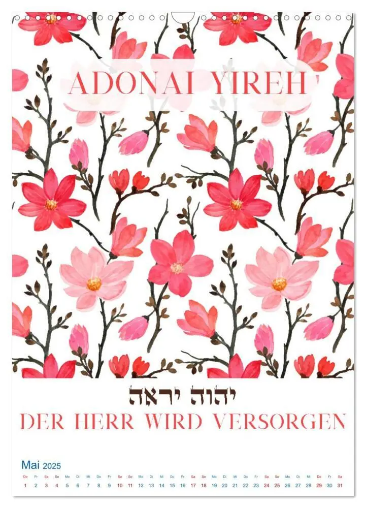 Bild: 9783435428342 | Hebräische Namen Gottes aus der Torah (Wandkalender 2025 DIN A3...