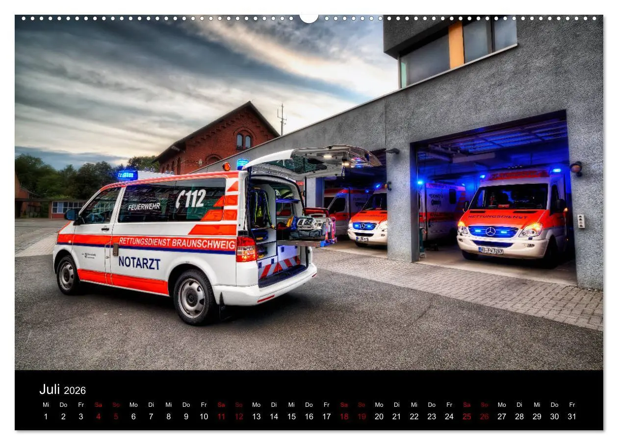 Bild: 9783457758342 | Berufsfeuerwehr Braunschweig (hochwertiger Premium Wandkalender...