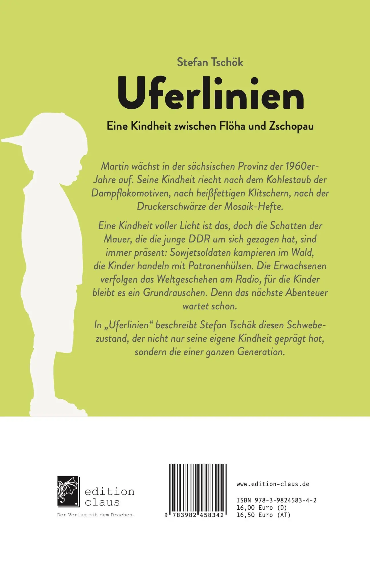 Rückseite: 9783982458342 | Uferlinien | Eine Kindheit zwischen Flöha und Zschopau | Stefan Tschök