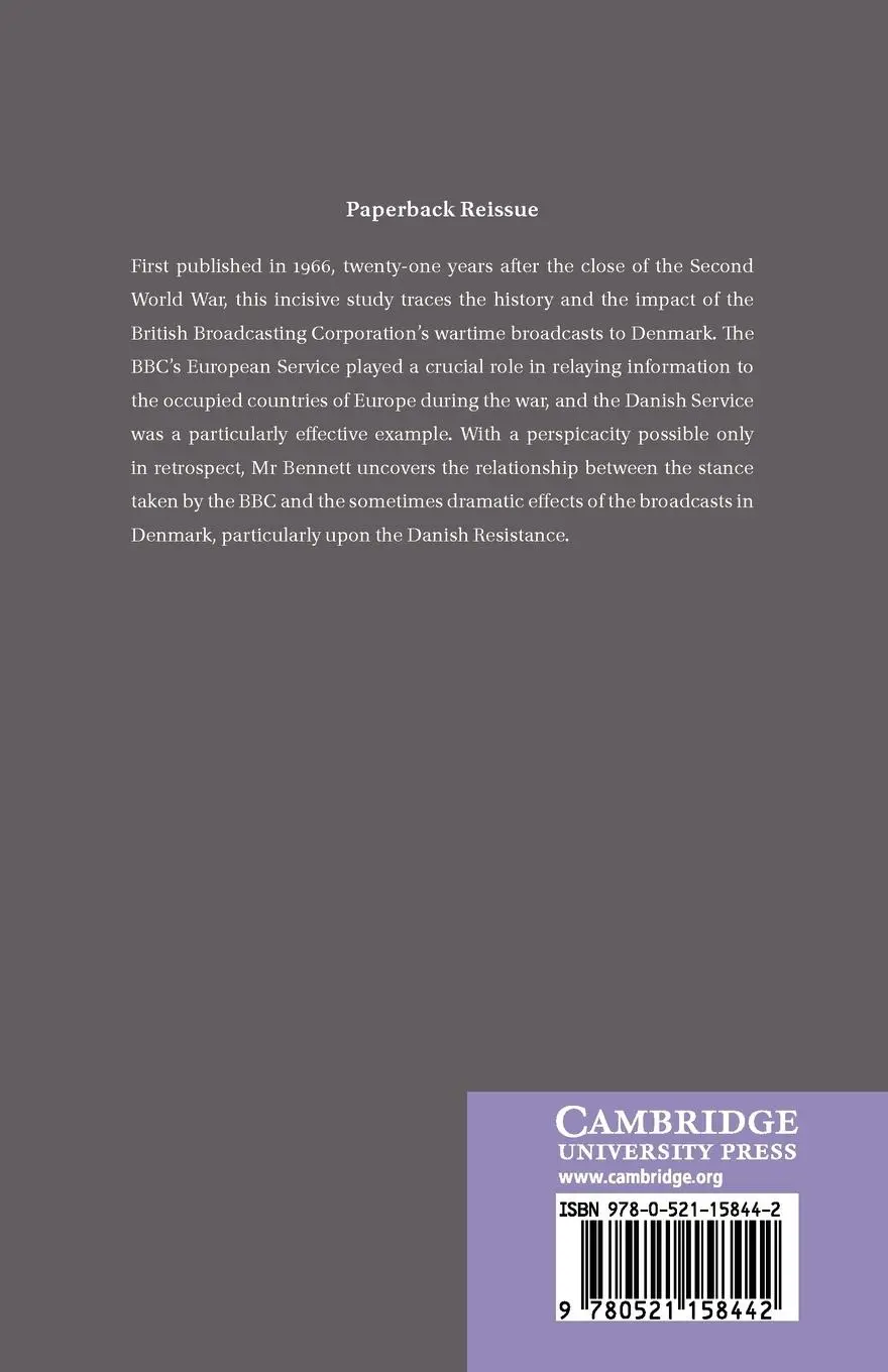 Rückseite: 9780521158442 | British Broadcasting and the Danish Resistance Movement 1940 1945