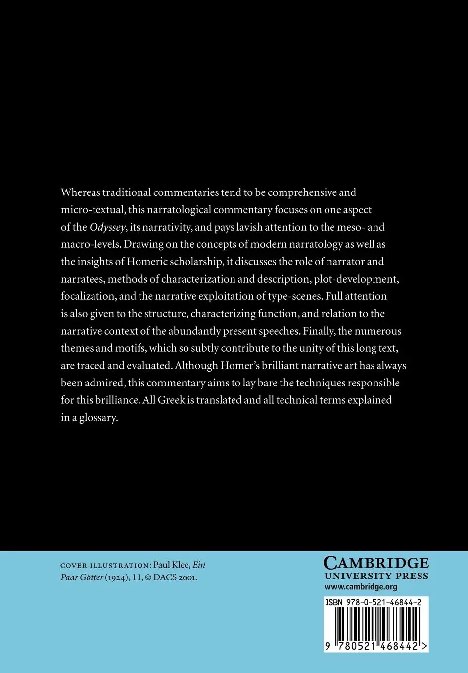 Rückseite: 9780521468442 | A Narratological Commentary on the Odyssey | Irene J. F. de Jong