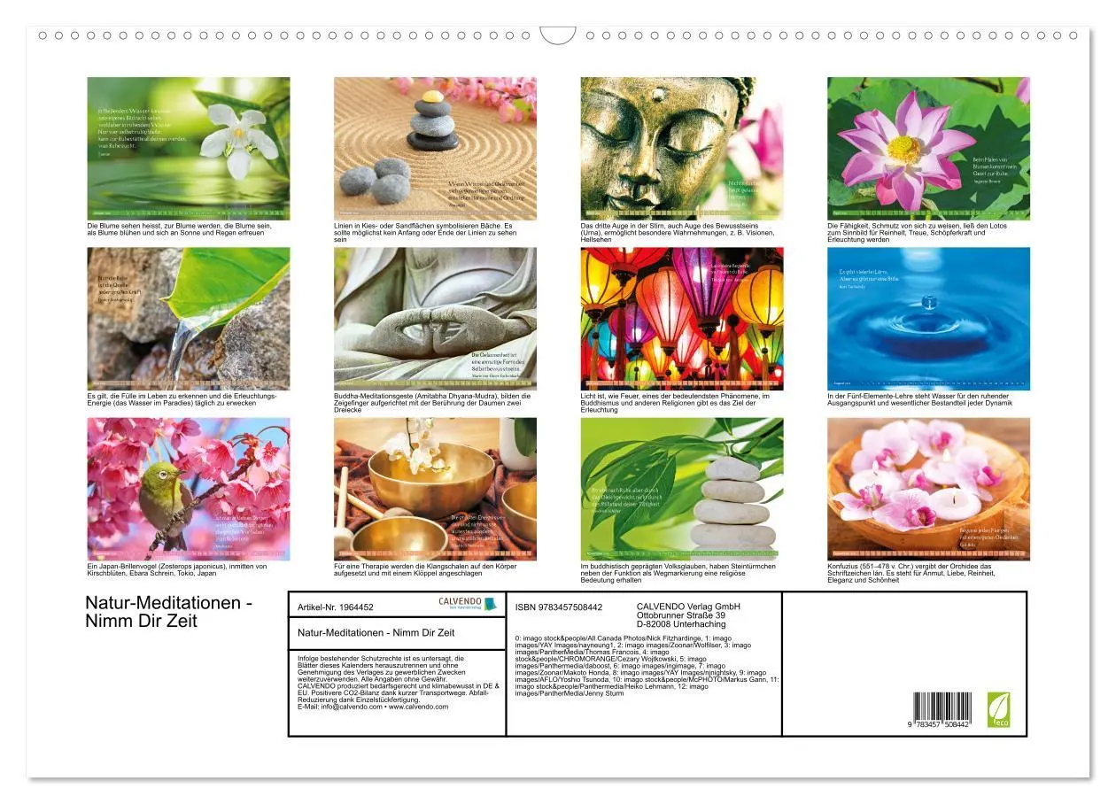 Bild: 9783457508442 | Natur-Meditationen - Nimm Dir Zeit (Wandkalender 2026 DIN A2 quer),...