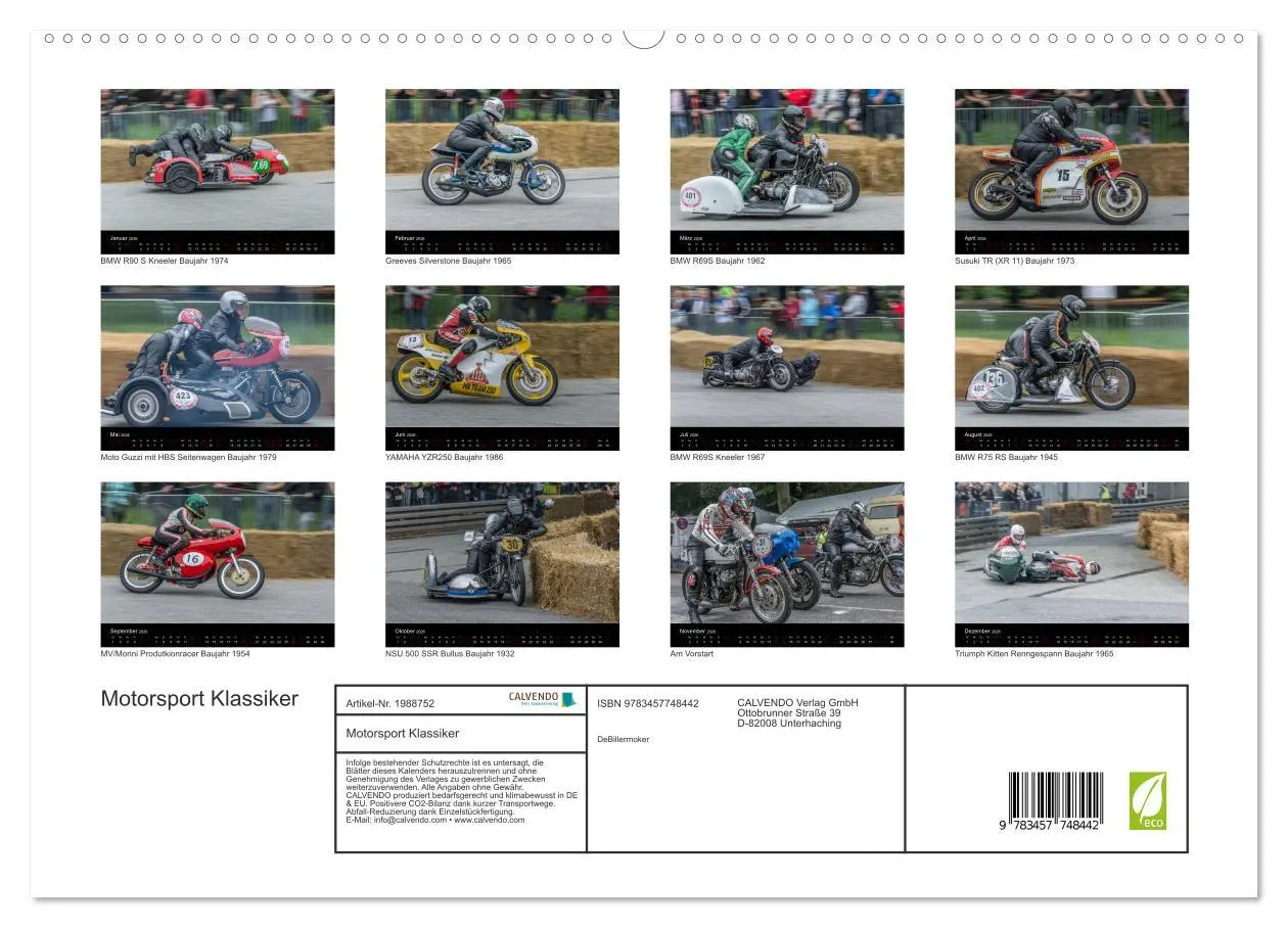 Bild: 9783457748442 | Motorsport Klassiker (hochwertiger Premium Wandkalender 2026 DIN A2...