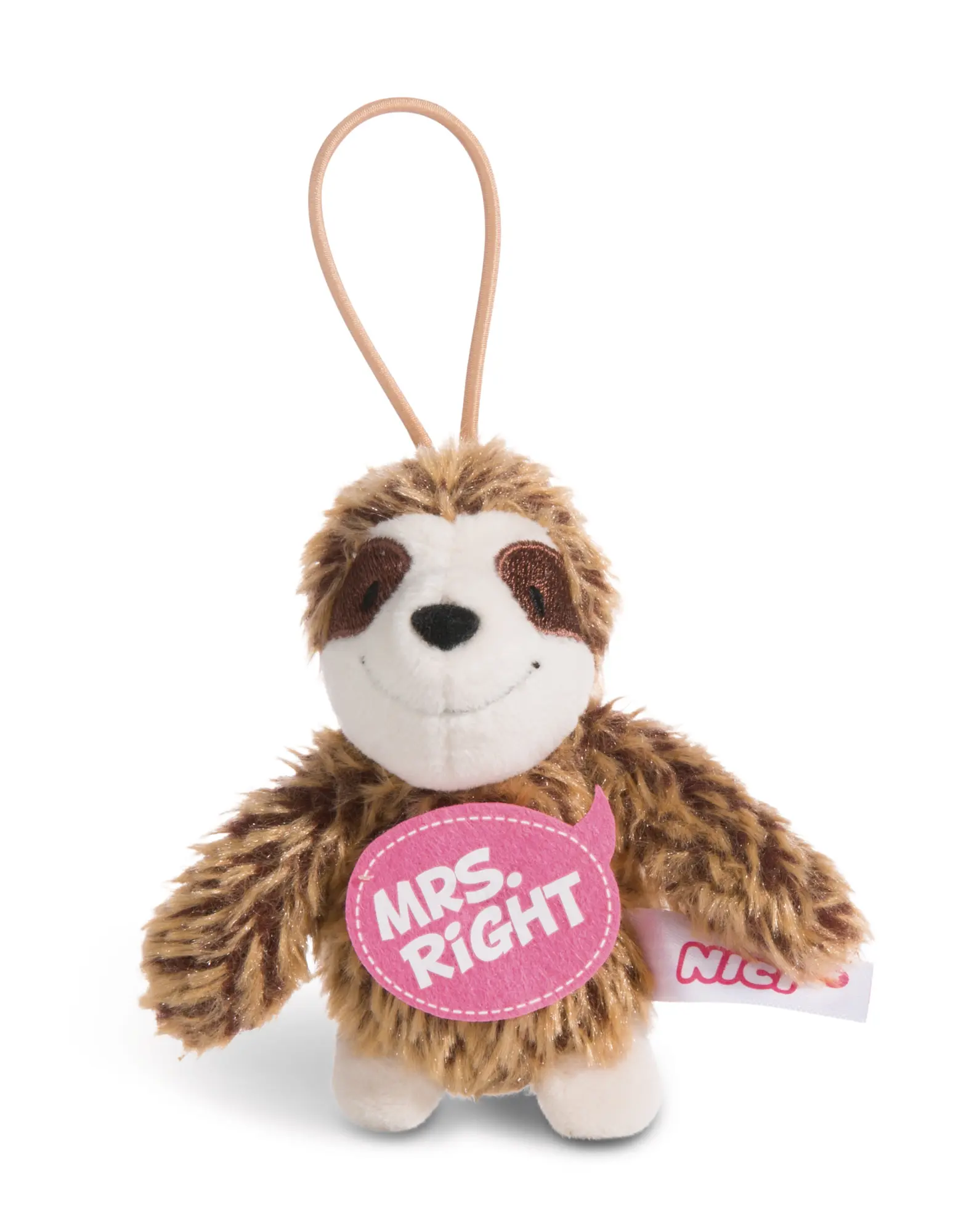 Cover: 4012390448542 | Nici 44854 Faultier Mrs. Right 8cm mit Loop | Message to Go | 44854