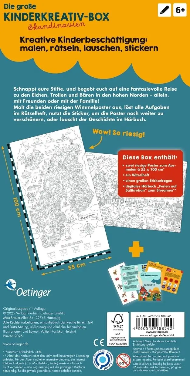 Rückseite: 4260512188542 | Die große Kinderkreativ-Box: Skandinavien | Valtteri Parikka | Buch