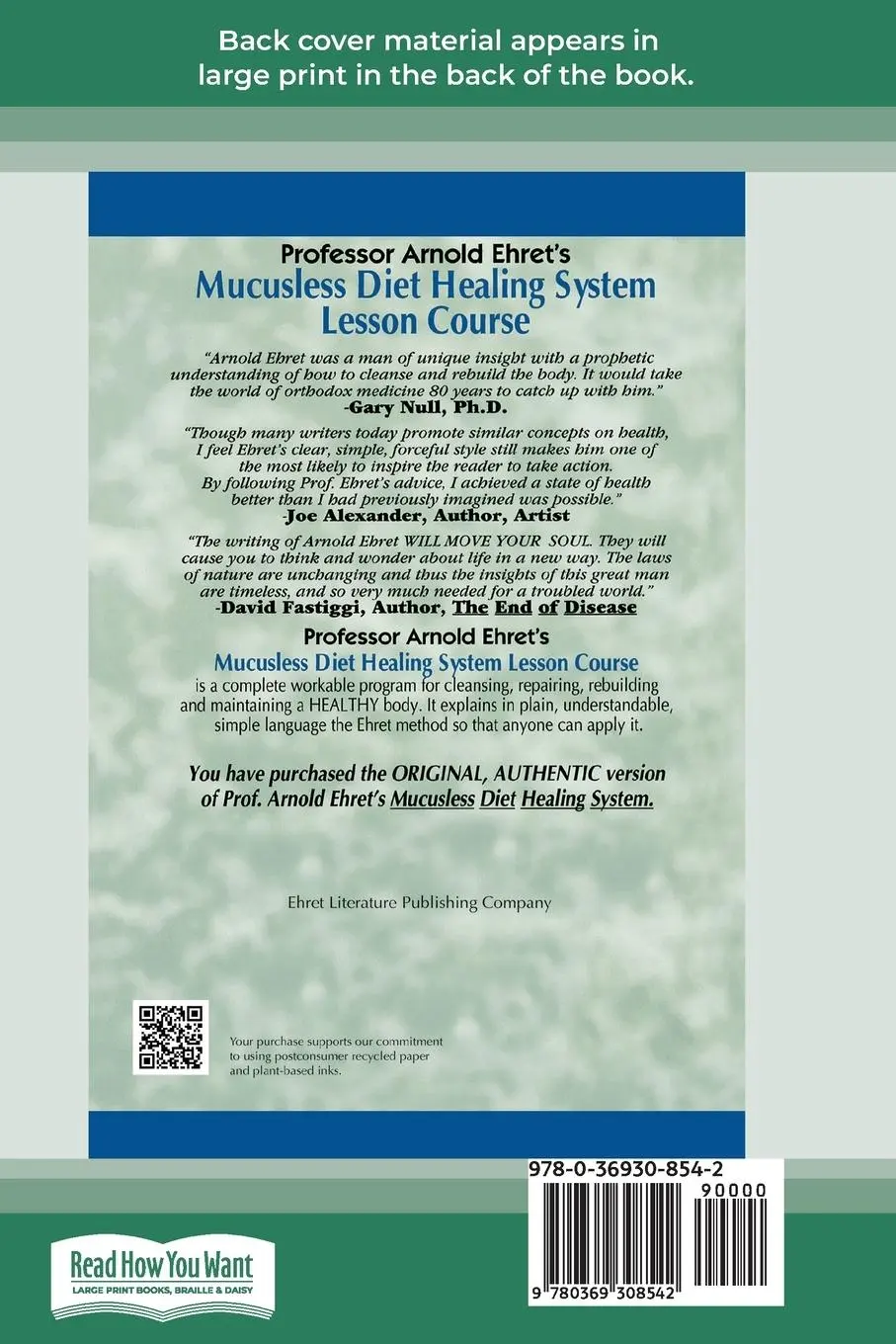 Rückseite: 9780369308542 | Mucusless Diet Healing System | Arnold Ehret | Taschenbuch | Englisch