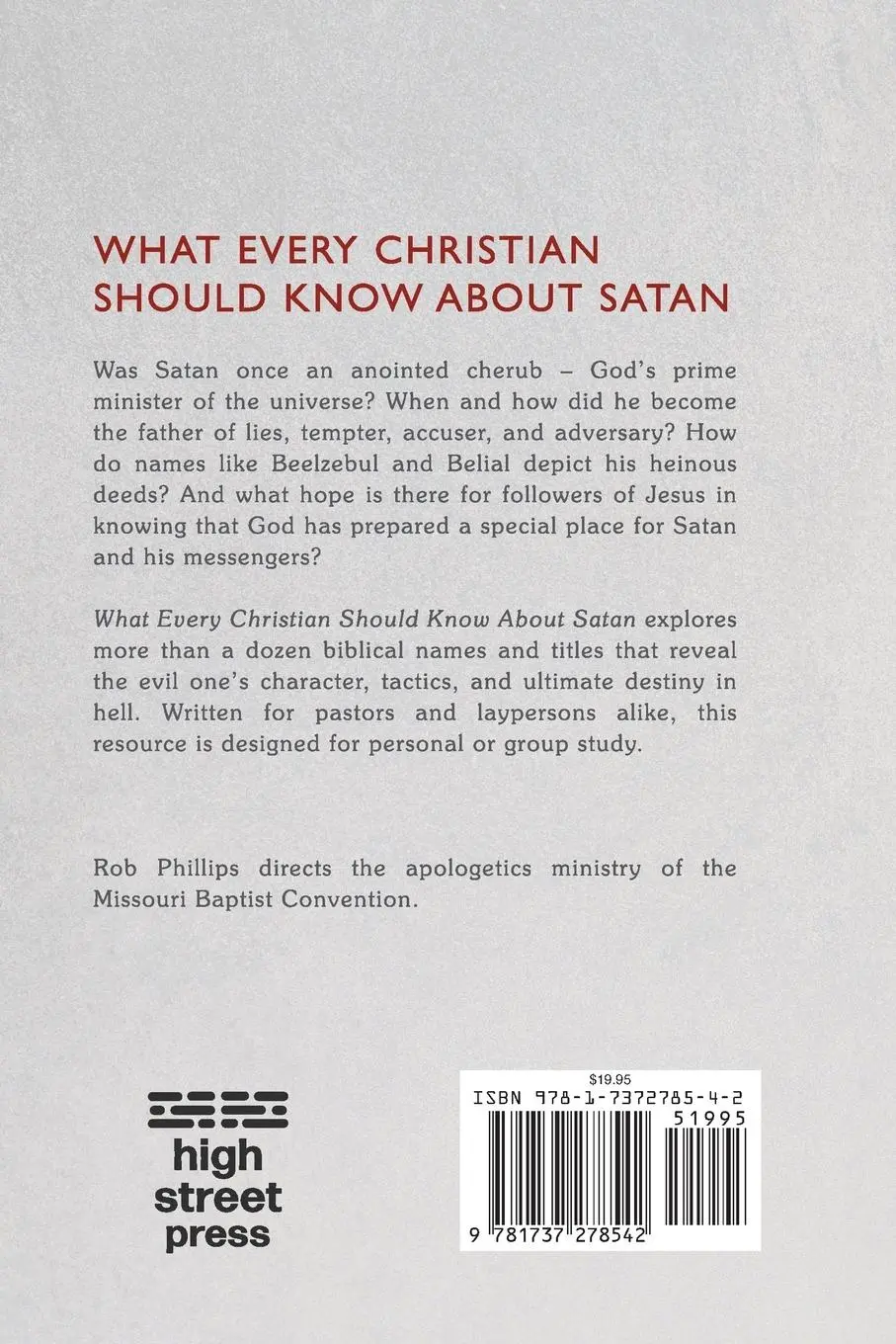 Rückseite: 9781737278542 | What Every Christian Should Know About Satan | Rob Phillips | Buch