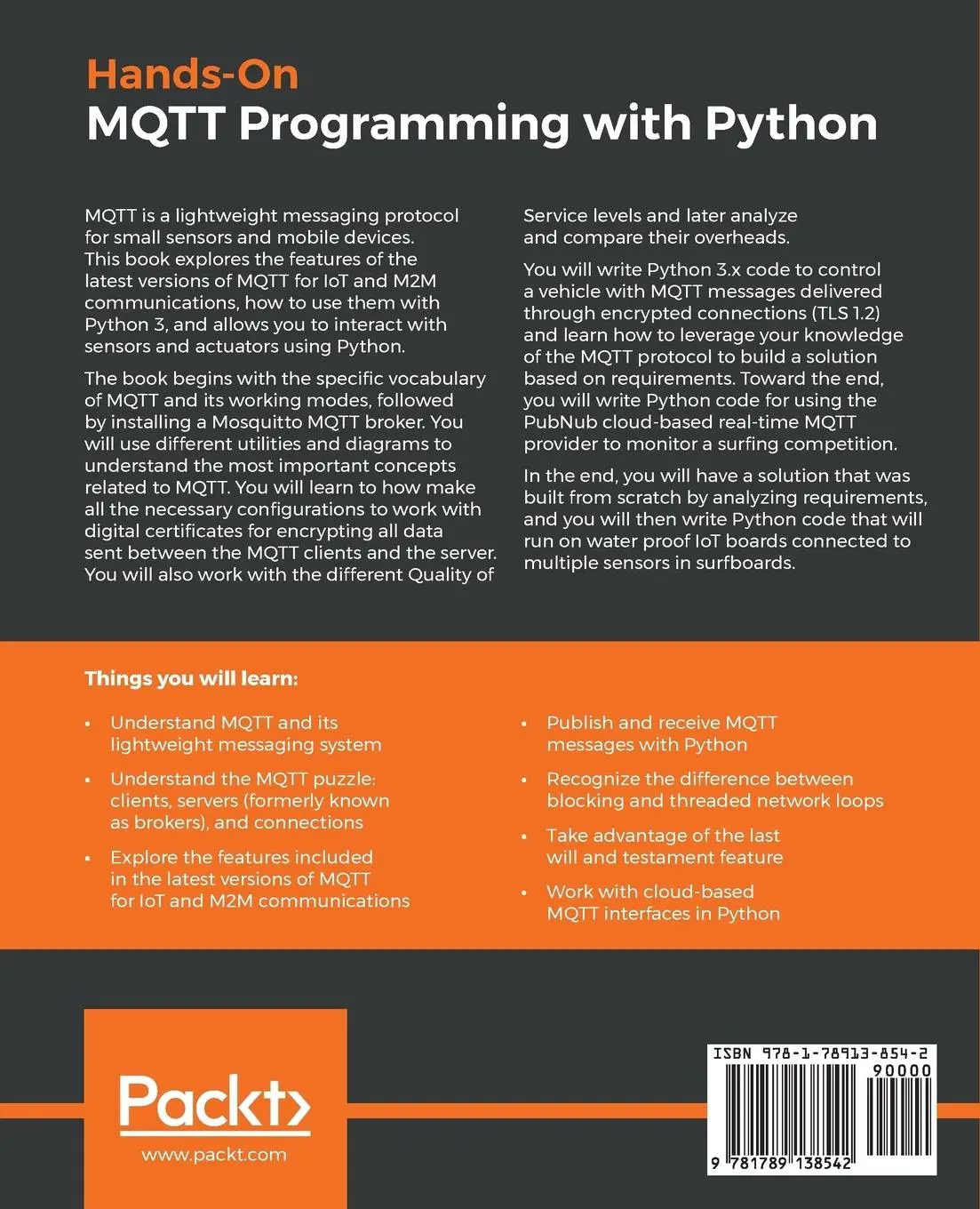 Rückseite: 9781789138542 | Hands-On MQTT Programming with Python | Gaston C. Hillar | Taschenbuch