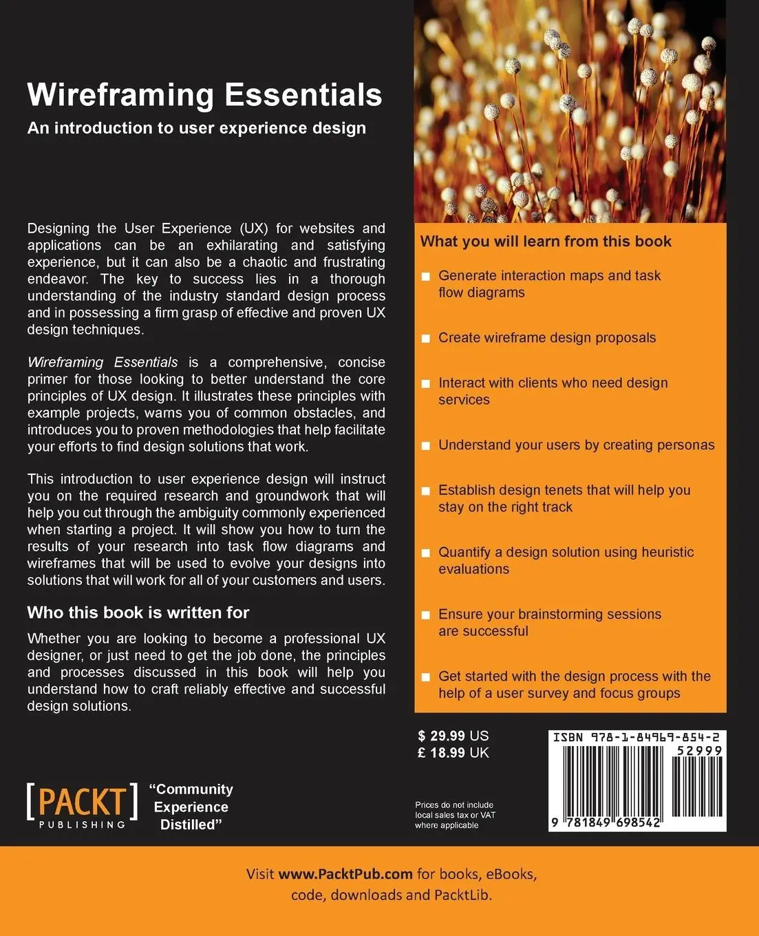 Rückseite: 9781849698542 | Wireframing Essentials | Matthew Hamm | Taschenbuch | Englisch | 2014
