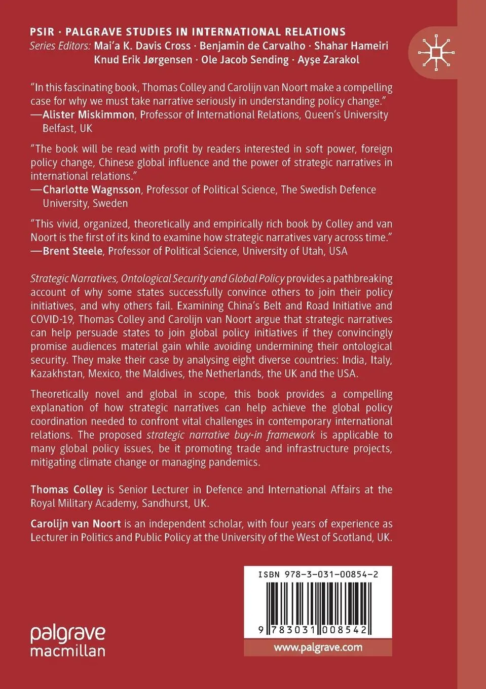Rückseite: 9783031008542 | Strategic Narratives, Ontological Security and Global Policy | Buch