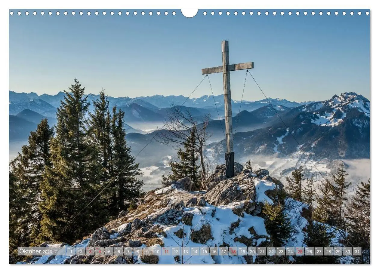 Bild: 9783457978542 | Gipfelkreuze auf bayerischen Bergen (Wandkalender 2026 DIN A3...