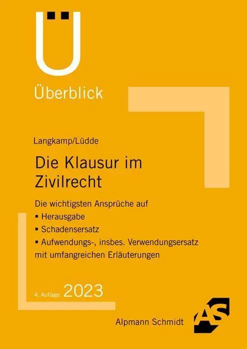 Cover: 9783867528542 | Die Klausur im Zivilrecht | Tobias Langkamp (u. a.) | Taschenbuch