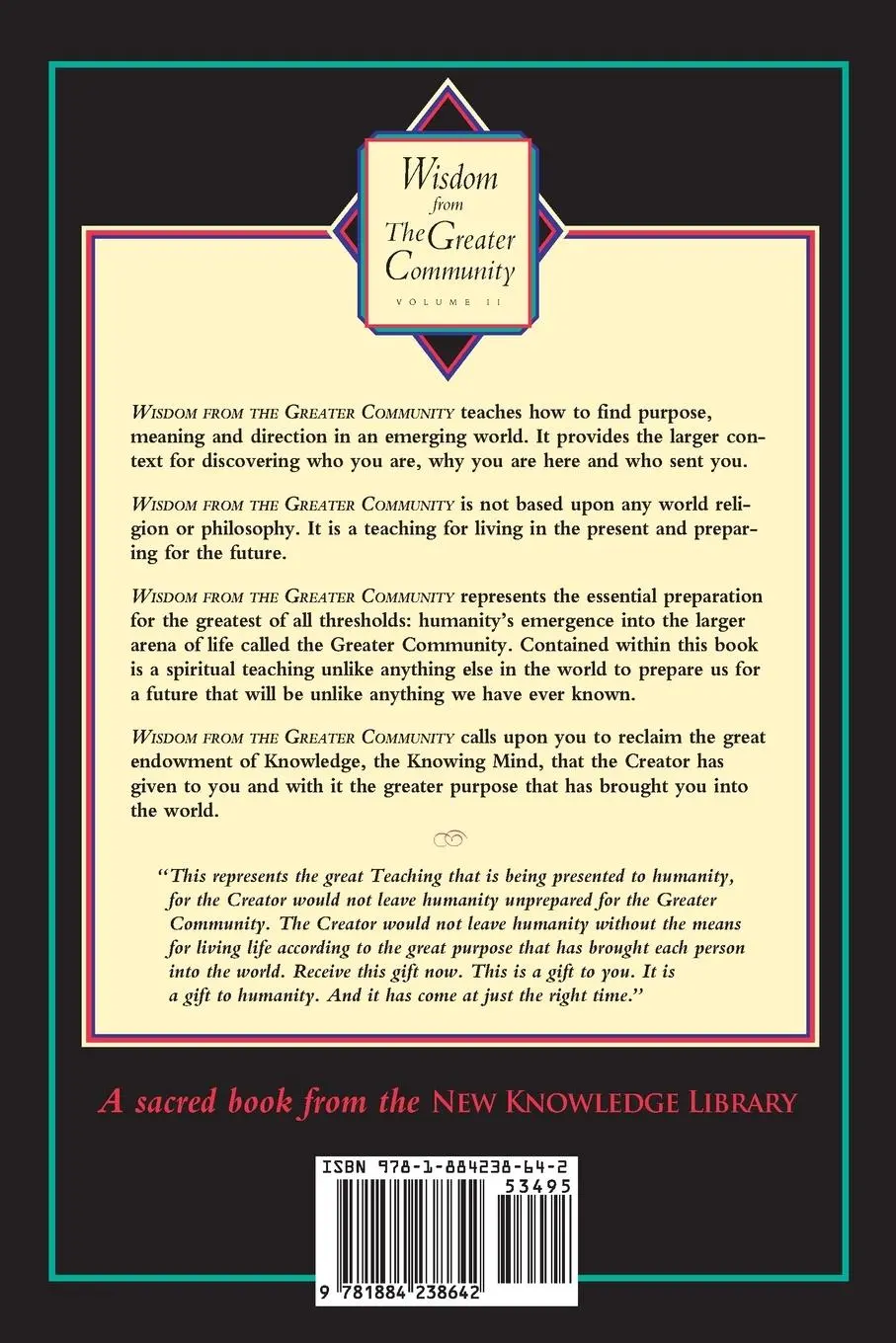 Rückseite: 9781884238642 | Wisdom from the Greater Community, Vol II | Marshall Vian Summers