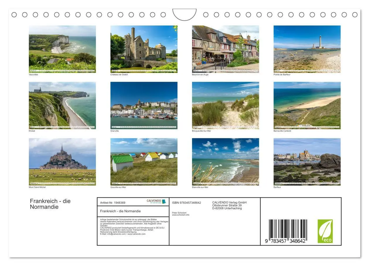 Bild: 9783457348642 | Frankreich - die Normandie (Wandkalender 2026 DIN A4 quer),...