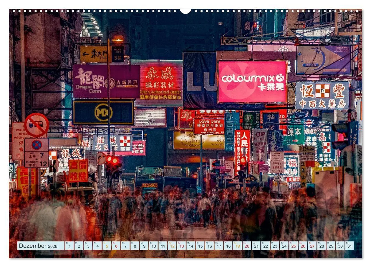 Bild: 9783457658642 | Hongkong Street (Wandkalender 2026 DIN A2 quer), CALVENDO...