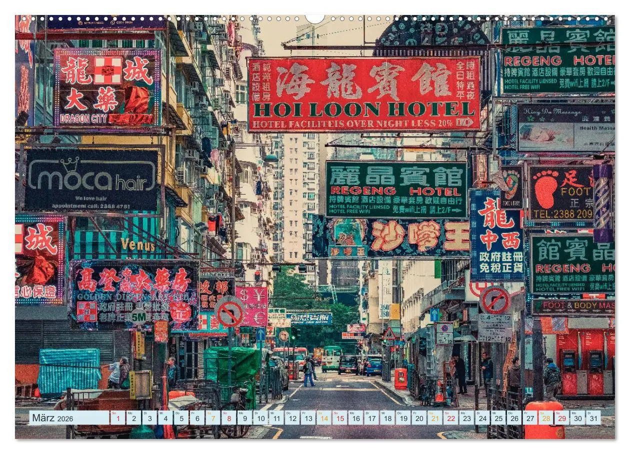 Bild: 9783457658642 | Hongkong Street (Wandkalender 2026 DIN A2 quer), CALVENDO...