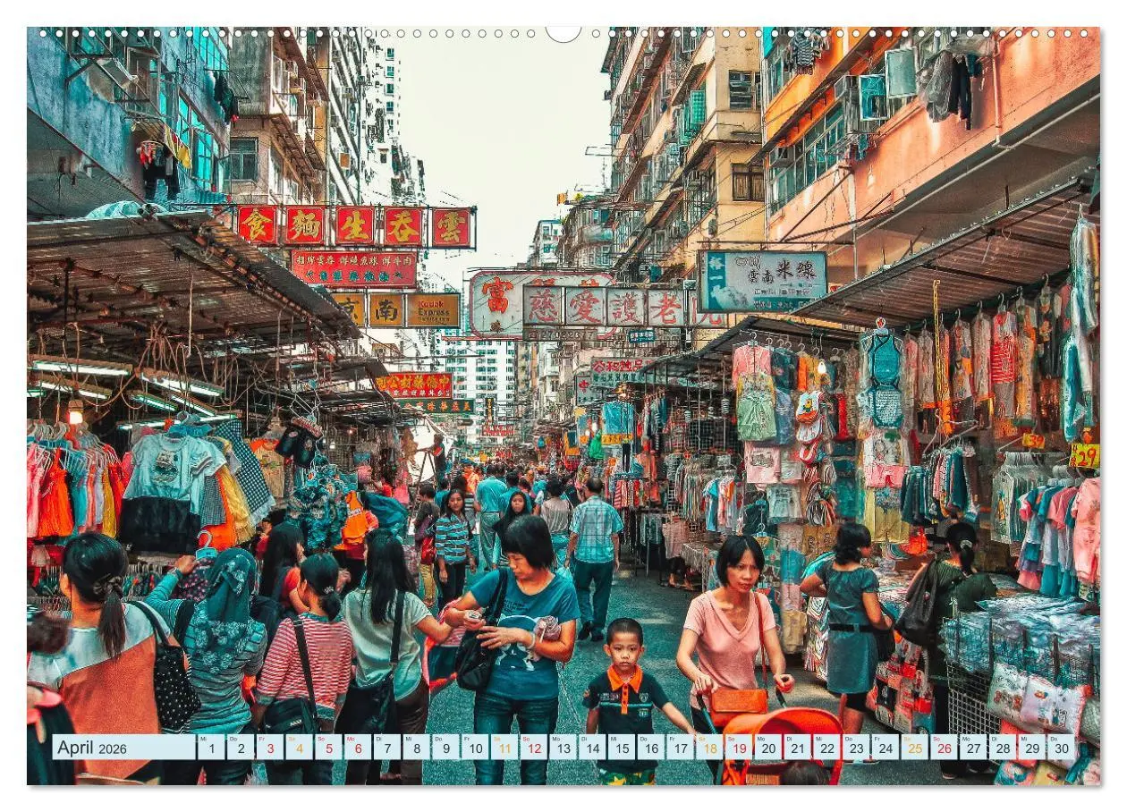Bild: 9783457658642 | Hongkong Street (Wandkalender 2026 DIN A2 quer), CALVENDO...